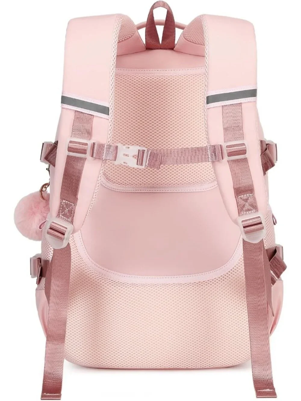 Stylish Pink Backpack for Girls - 15.6